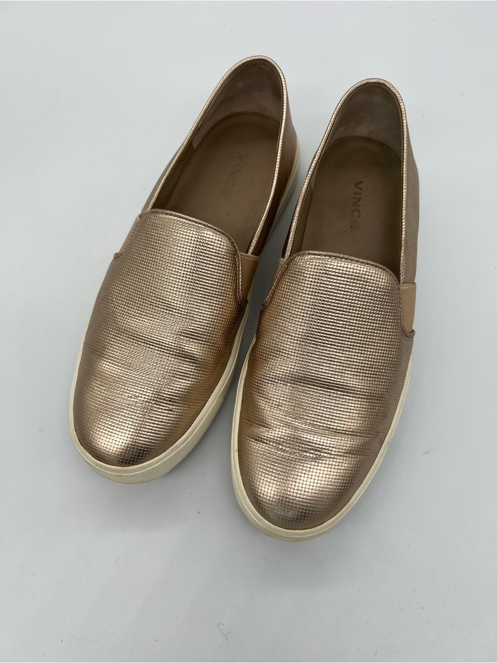 Vince Metallic Rose Gold women’s Slip-On Sneakers